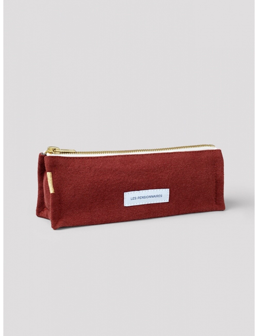 Organic Cotton Pencil Case, Colour: Rust