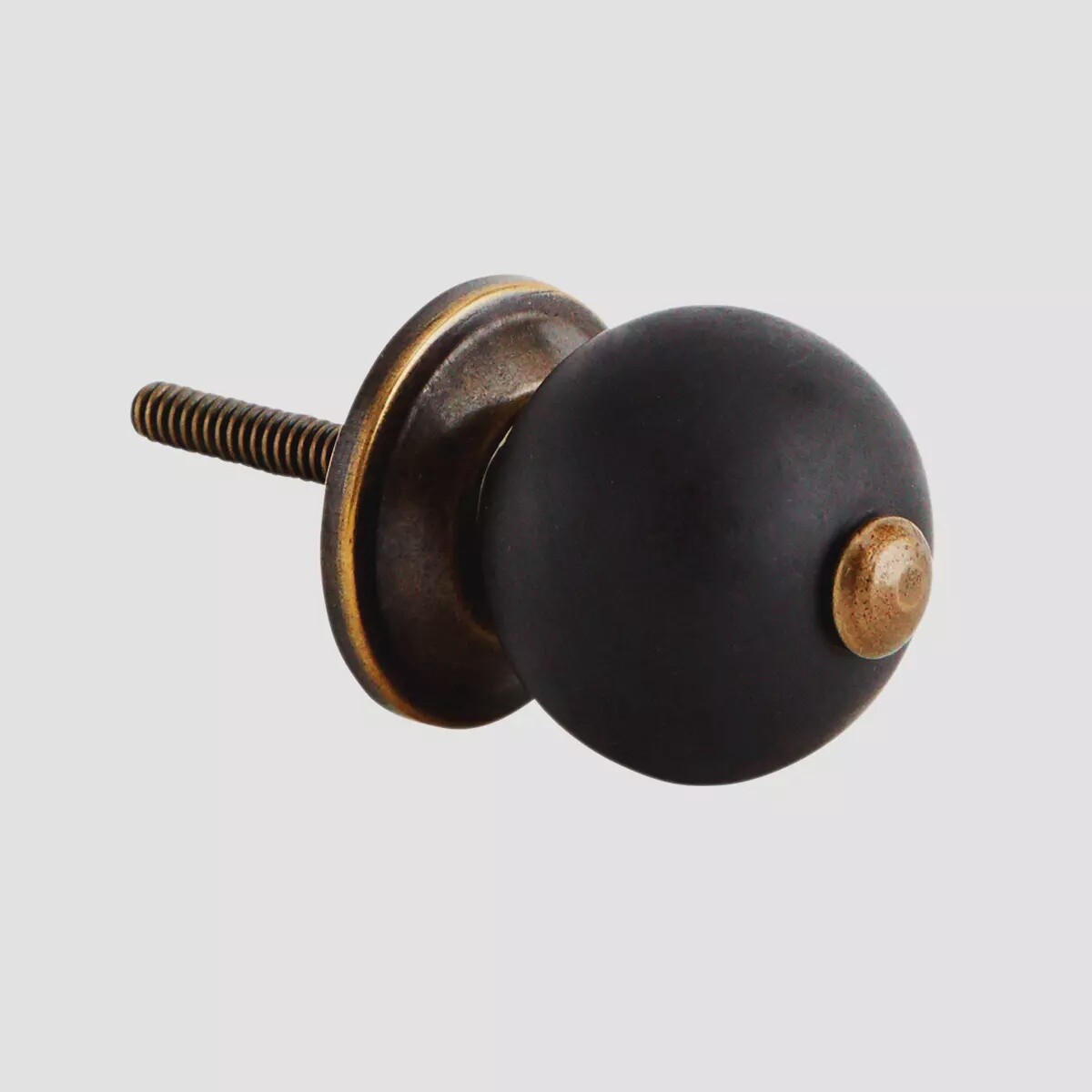 Matt Black Stoneware Doorknob