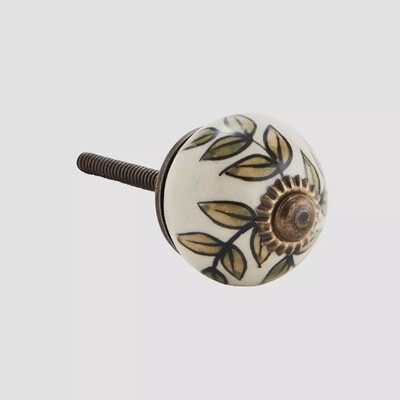 Hand Painted Stoneware Doorknob (3cm)