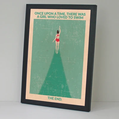 Open Water Swimmer Print