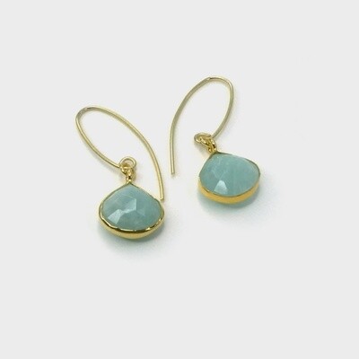 LFE08 Blue Amazonite Earrings