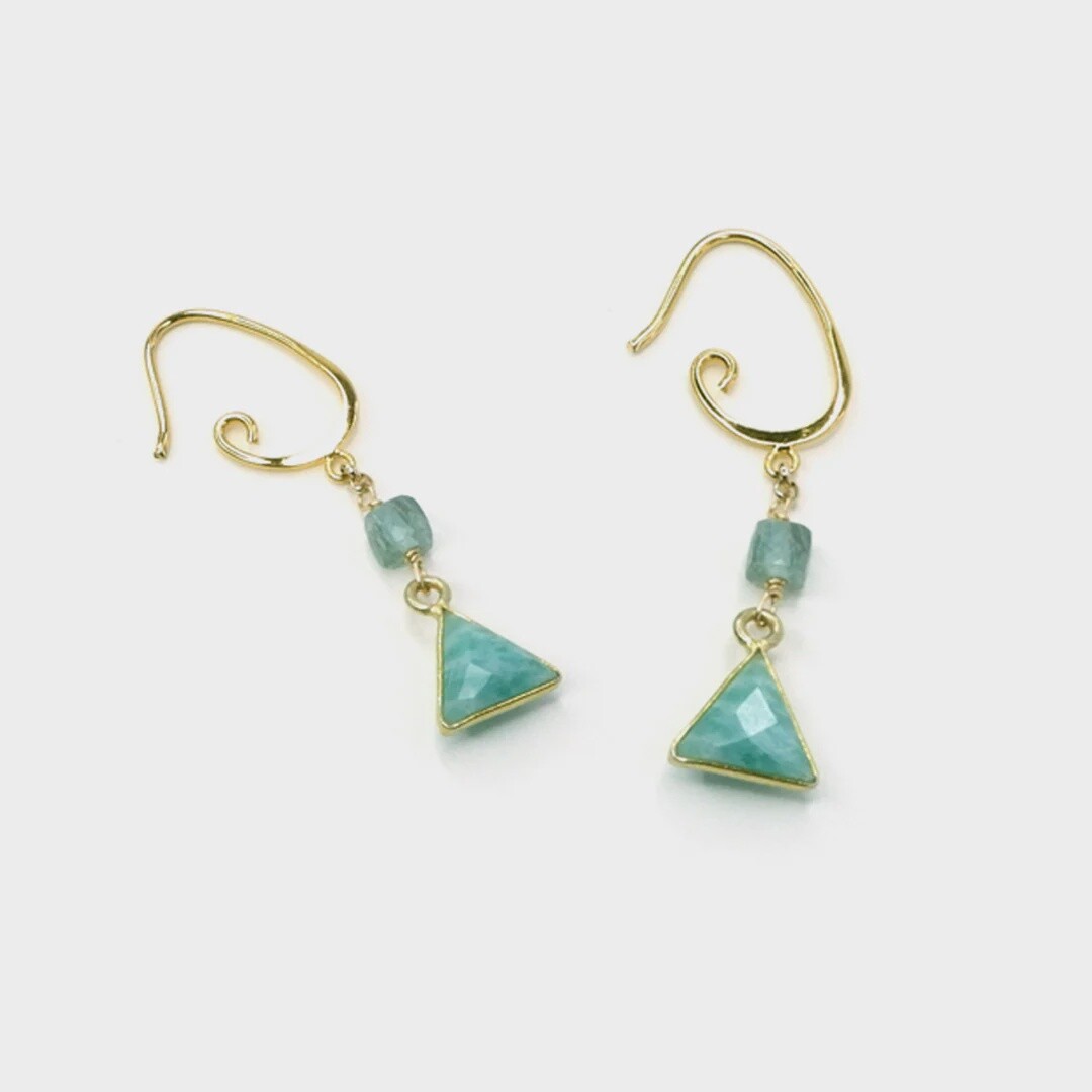 LFE11 Blue Amazonite Earrings