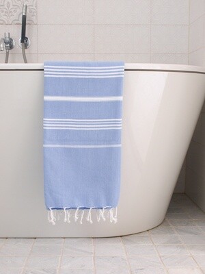 Lavender Blue/White Hammam Towel