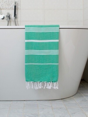 Jade/White Hammam Towel