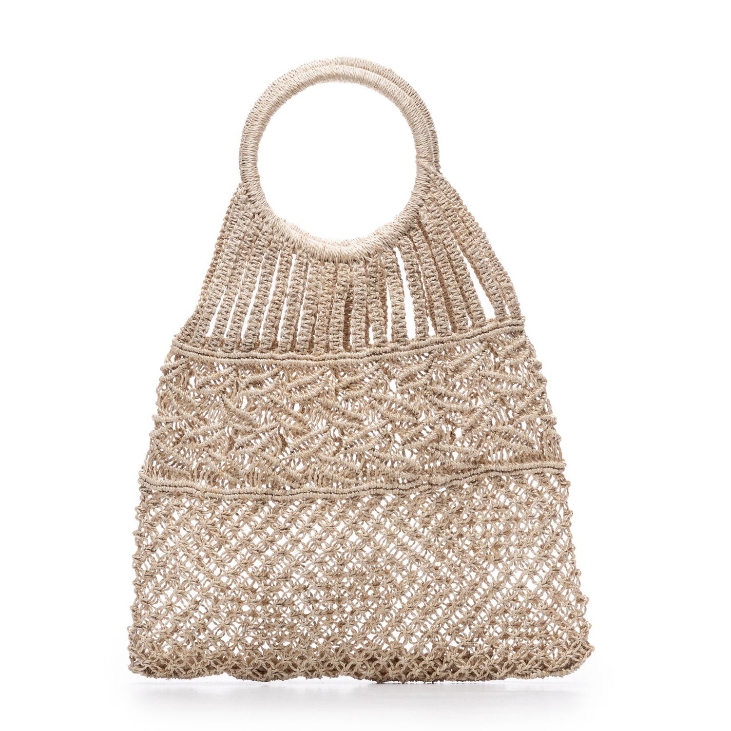 Leaf Design Jute Macrame Bag