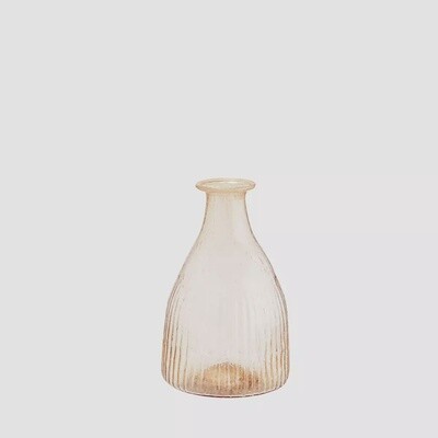 Light Peach Recycled Glass Vase