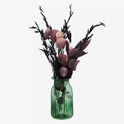 Green Recycled Glass Cylinder Vase