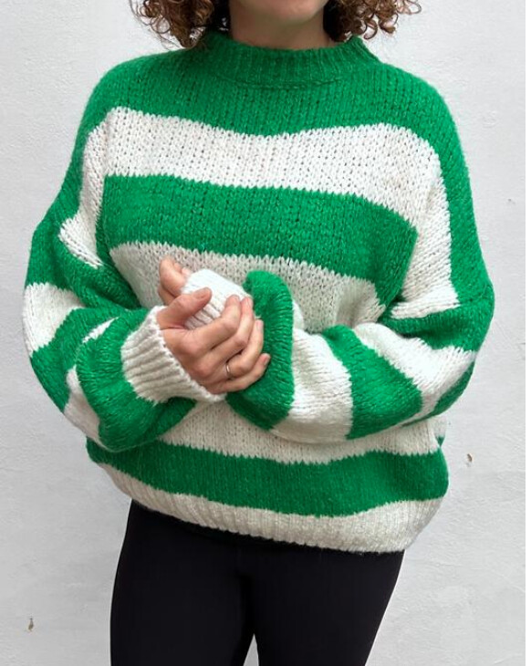 Striped Jumper - Green/White
