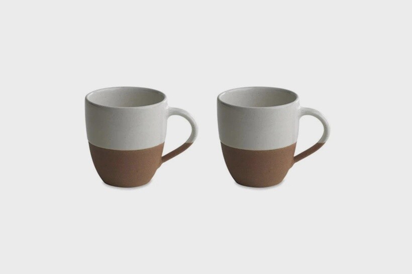 Mali Large Mug, Colour: White &amp; Terracotta