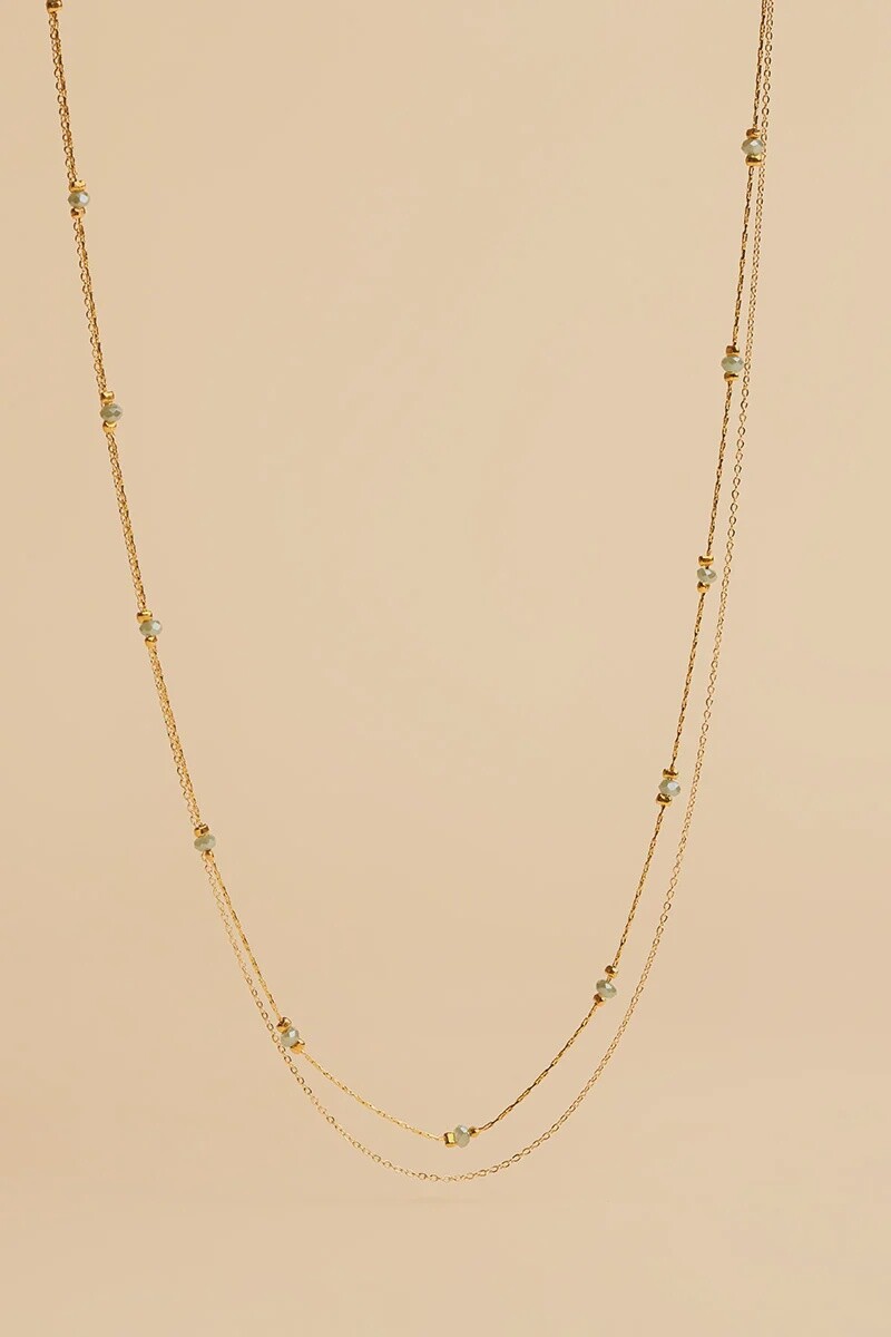 Posla Turquoise Crystal Necklace