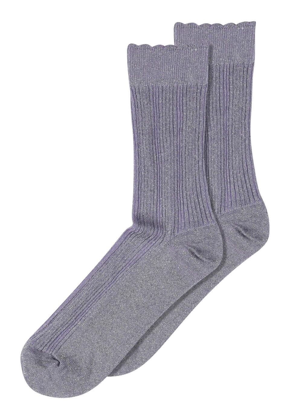 Julia Glitter Socks, Colour: Wisteria, Size: 37-39