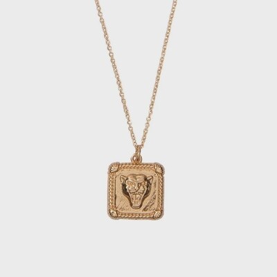 Panther Square Charm Necklace
