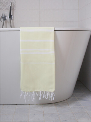 Lemon Yellow/White Hammam Towel