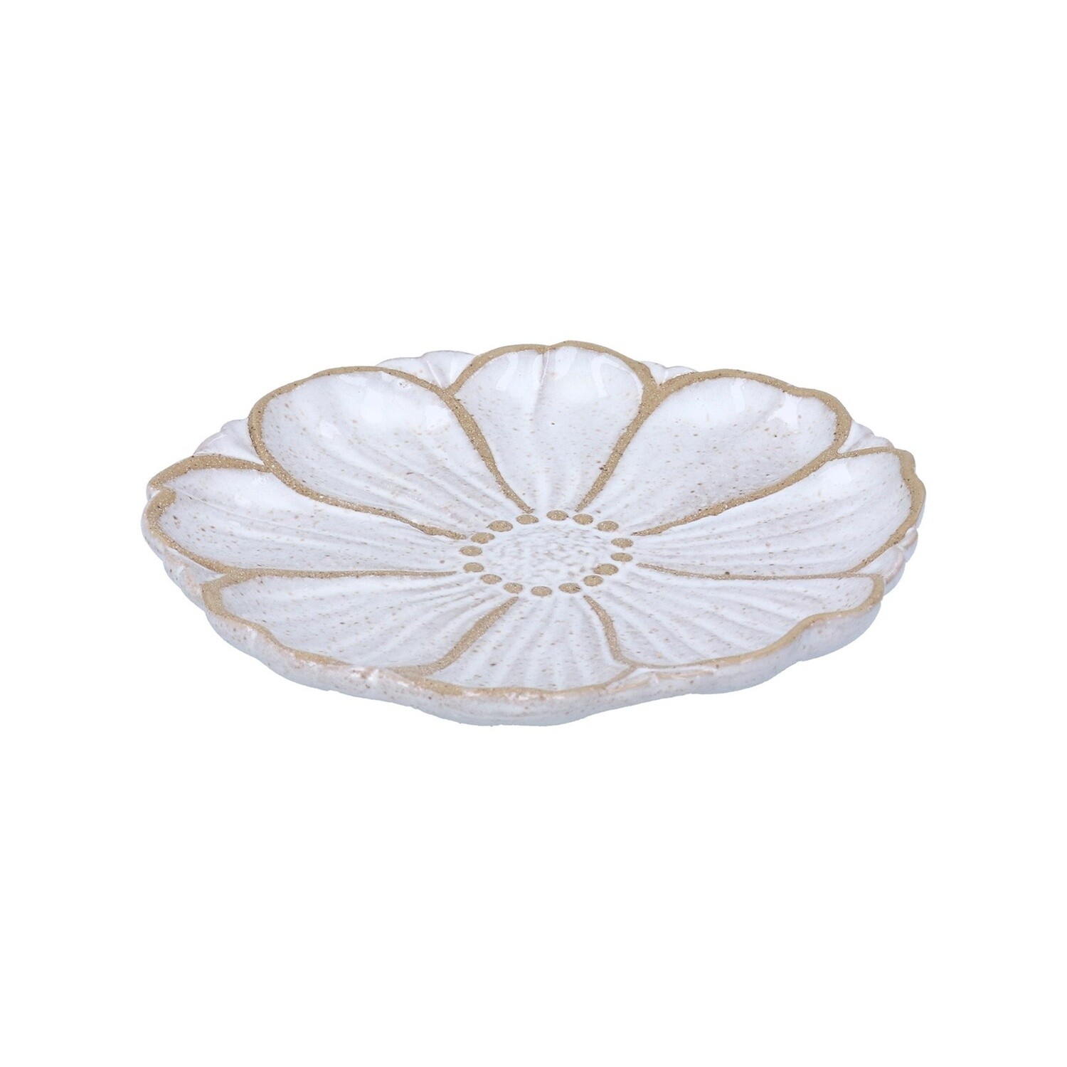 Small White Flower Plate