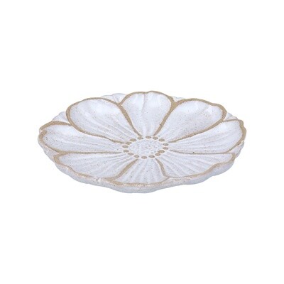 Small White Flower Plate
