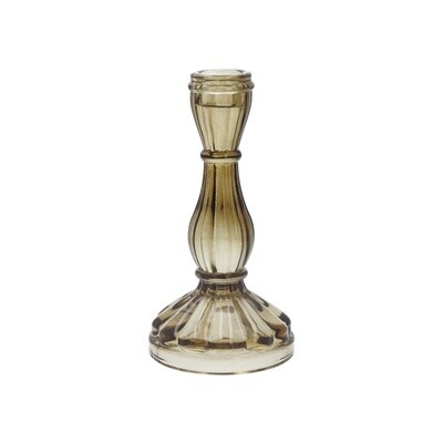 Light Amber Hourglass Candlestick