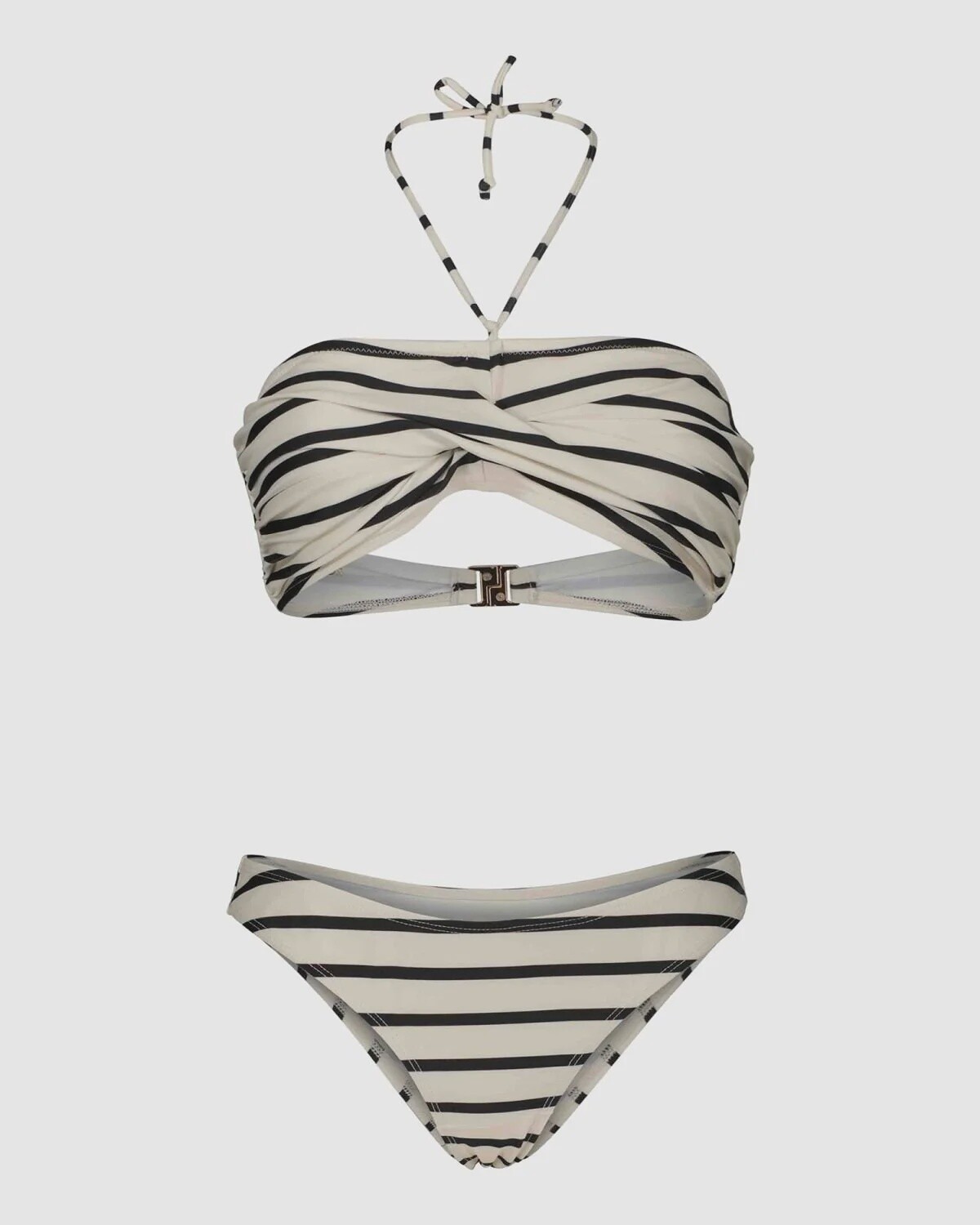 Striped Bikini, Colour: Black, Size: Small