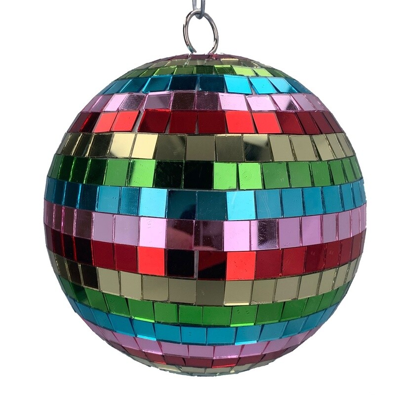 Multicoloured Mirrorball, Size: Medium (15cm)