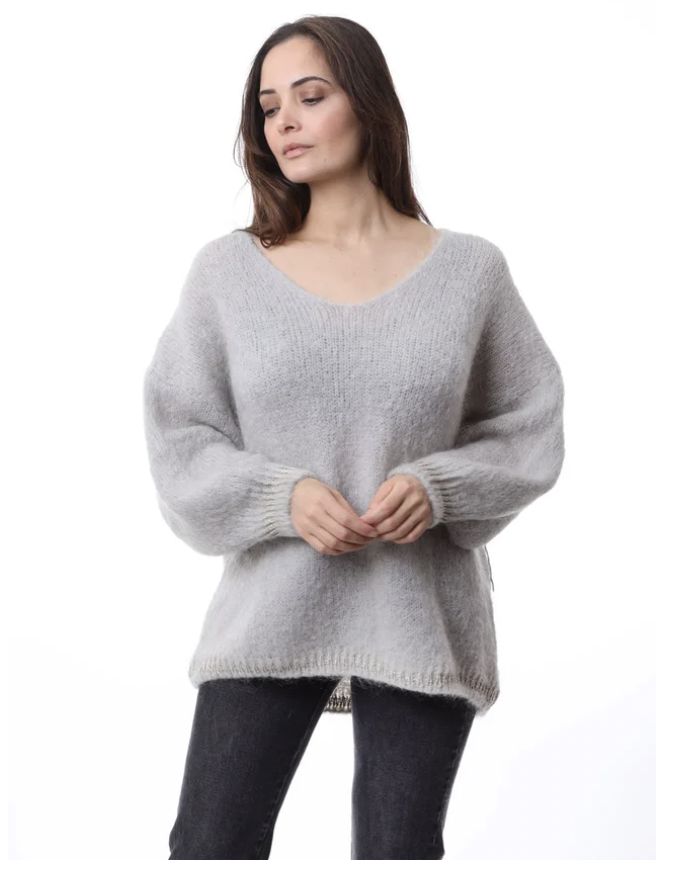 Plain Light Grey Jumper