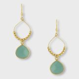 Bay Reef Aqua Chalcedony Earrings