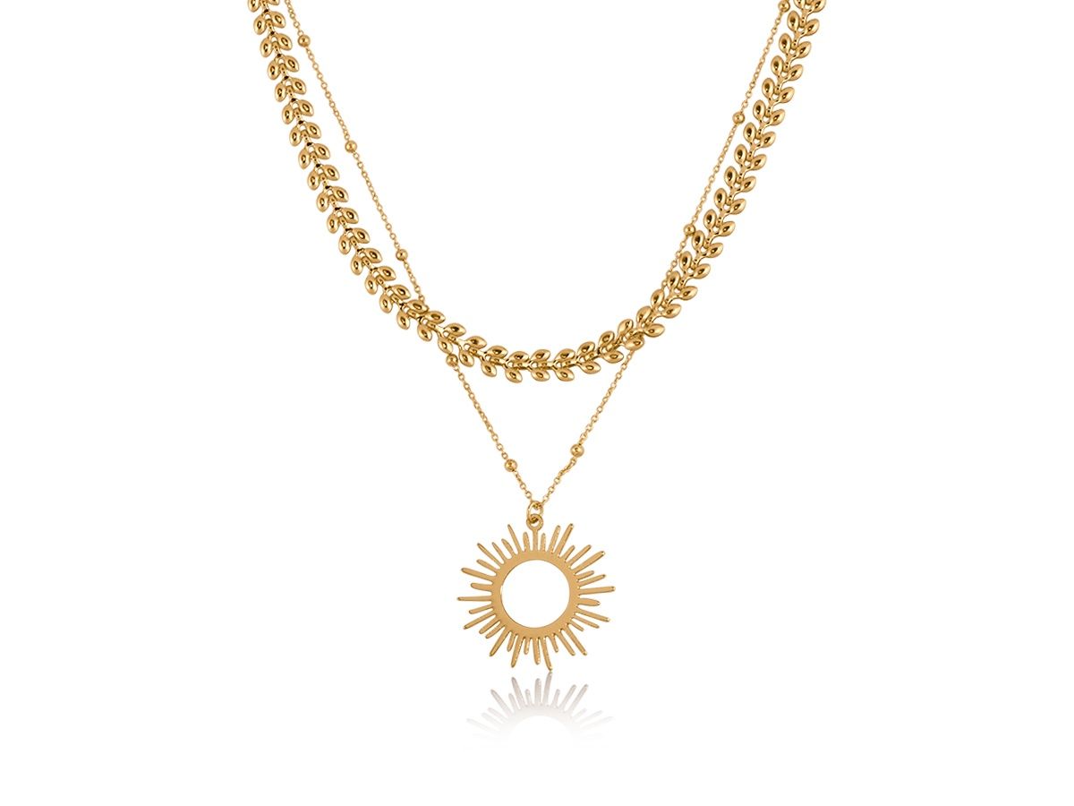 Celena Two Layer Necklace, Colour: Gold