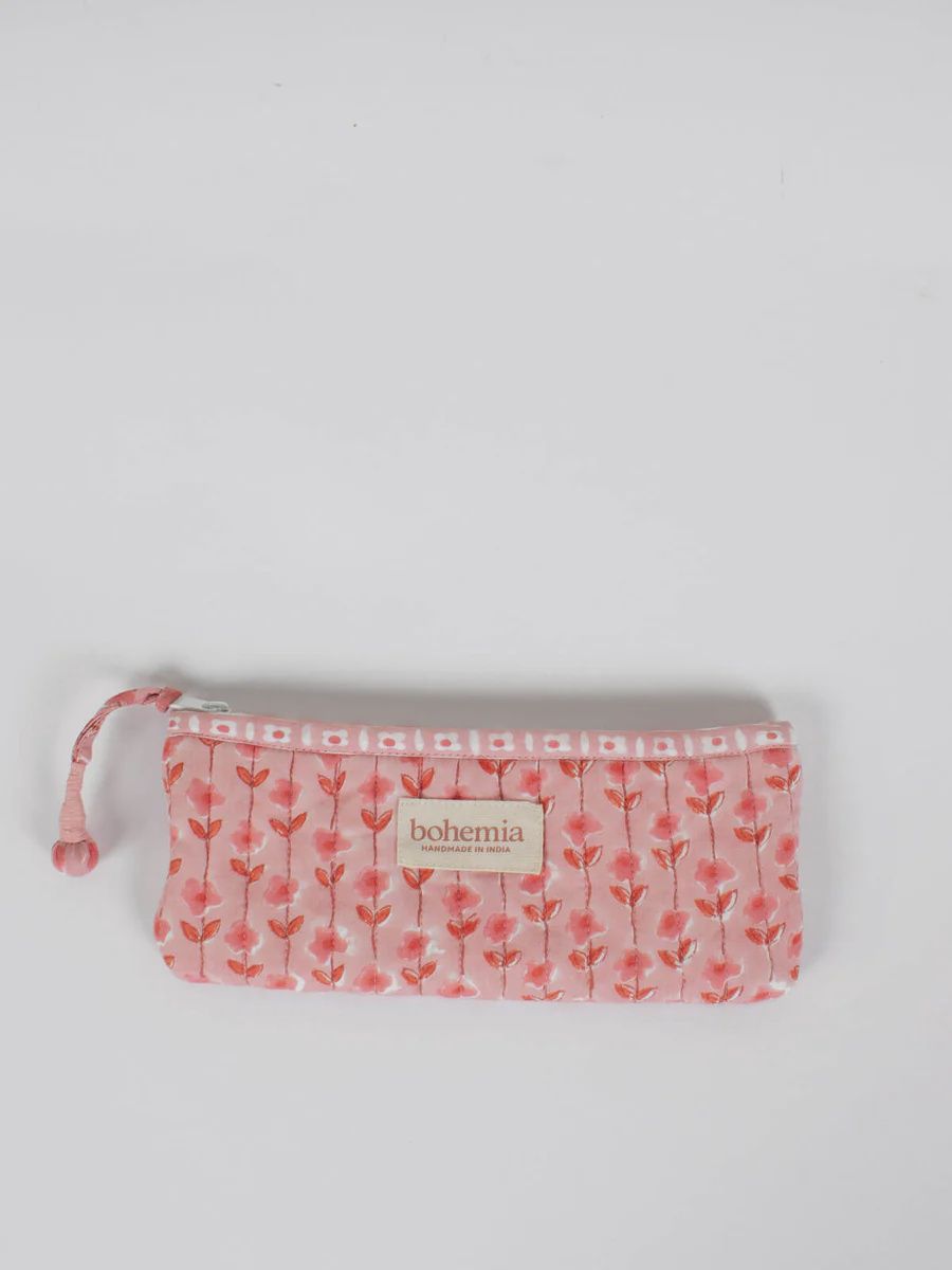 Vintage Pink Garland Pencil Case