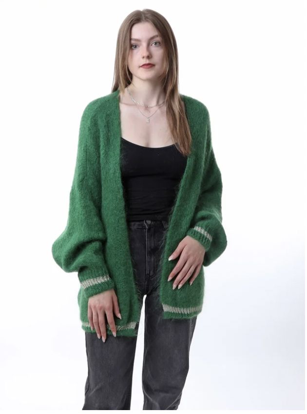 Forest Green Cardigan, Size: One Size