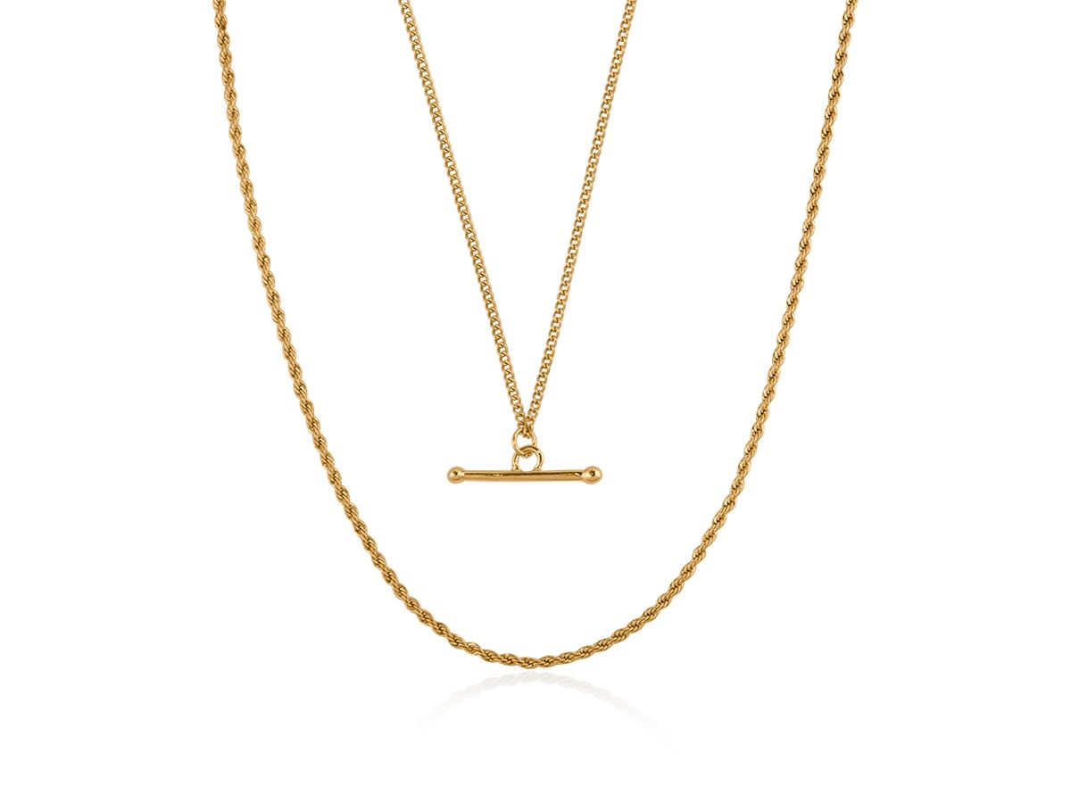 Marina Two Layer Necklace, Colour: Gold