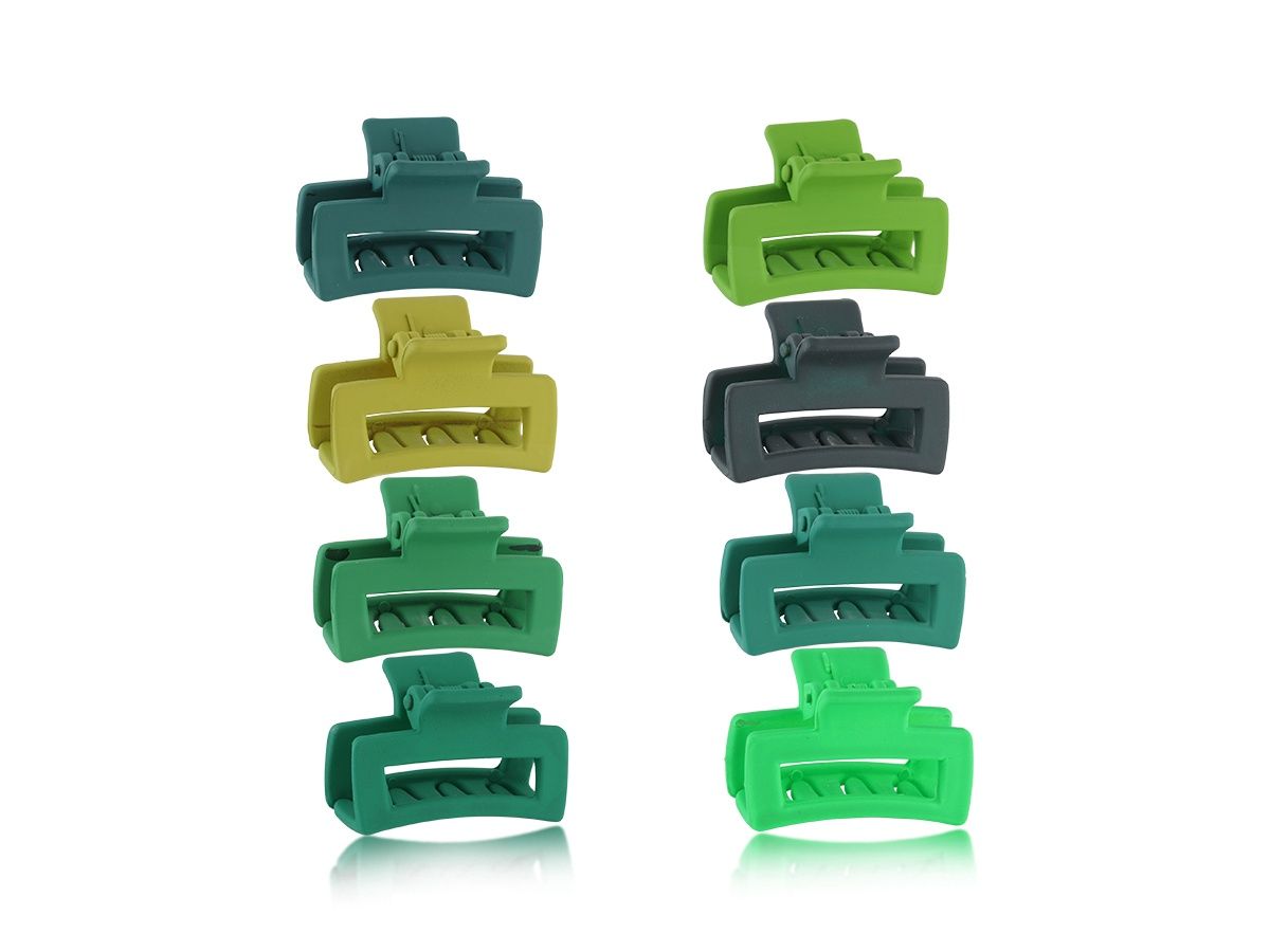 Claire Mini Bulldog Clip, Colour: Green