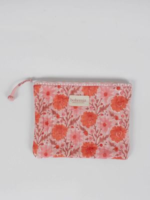 Vintage Pink Floribunda Pouch
