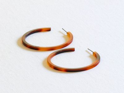 Zadie Resin Hoop Earrings