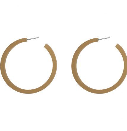 Zadie Resin Hoop Earrings, Colour: Green