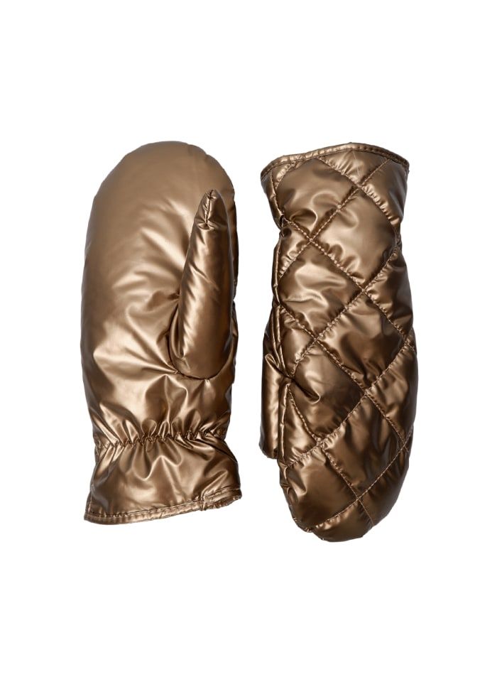 Paloma Quilted Mittens, Colour: Coffee
