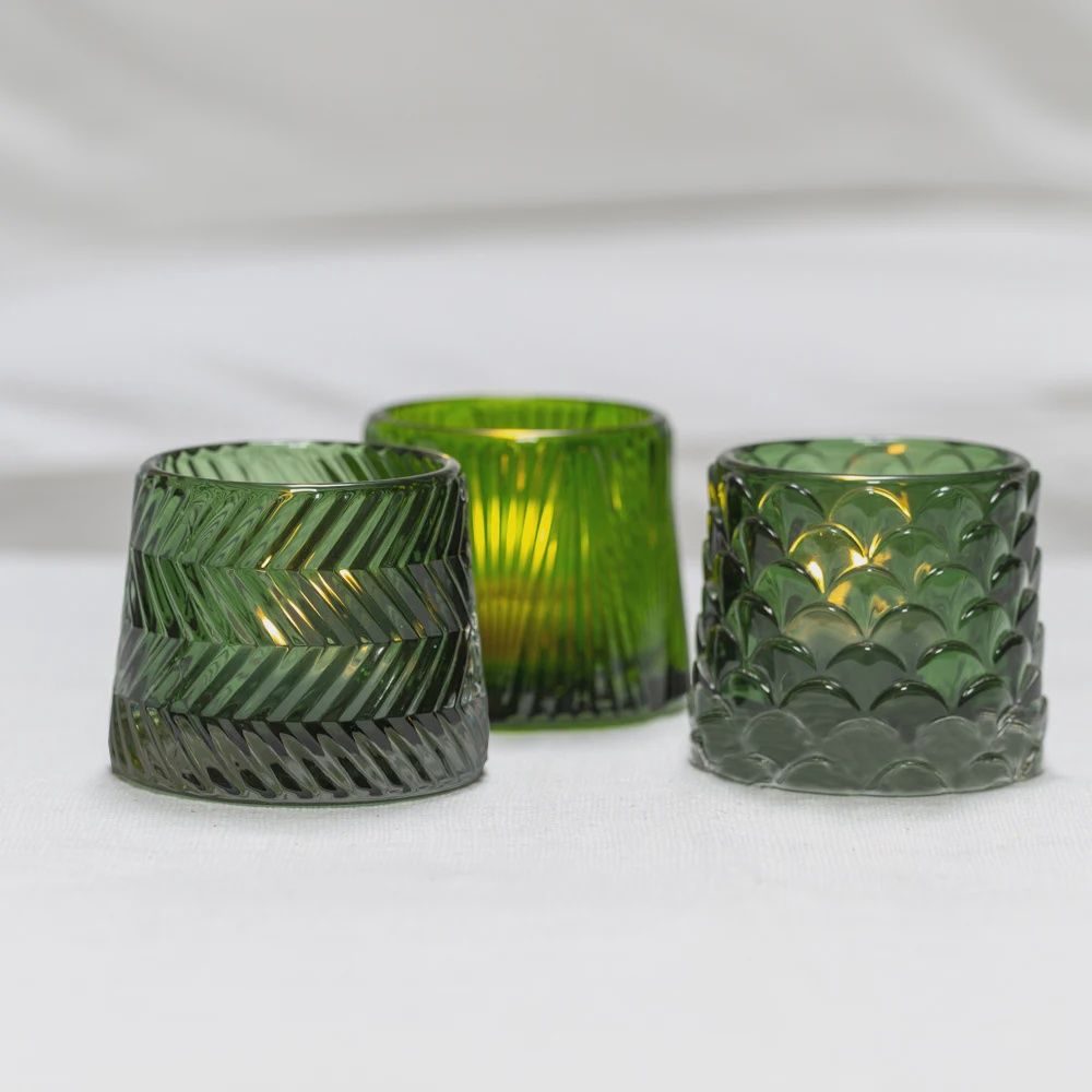 Pontus Tealight Holder, Design: Assorted, Colour: Green