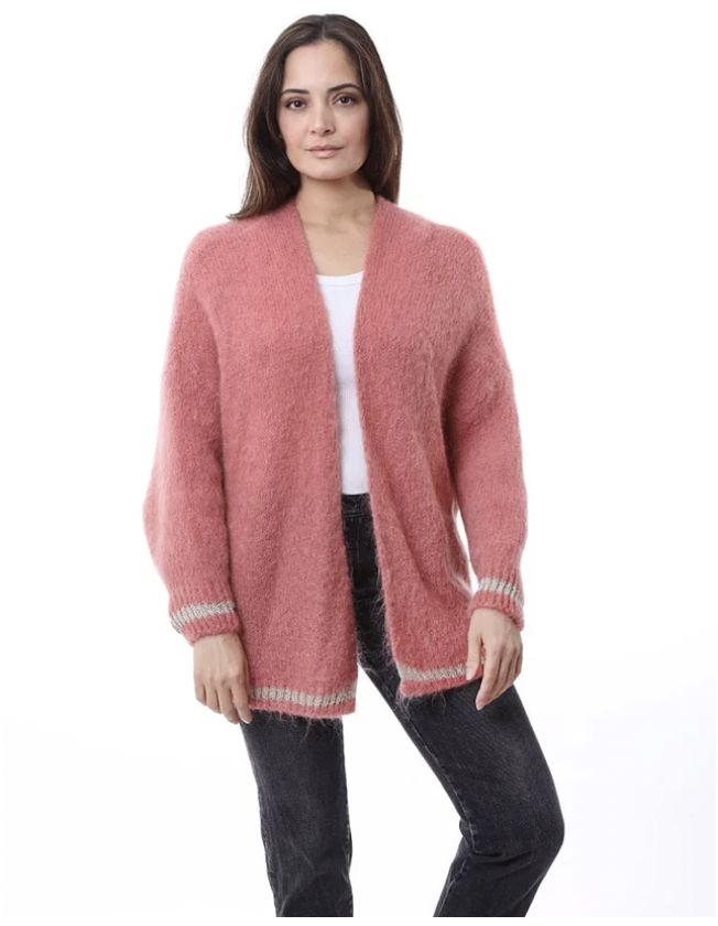Dark Pink Cardigan`, Colour: Dark Pink, Size: One Size