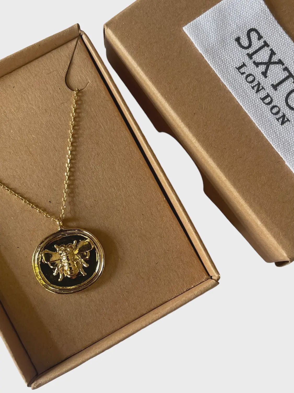 Boho Beetle Medallion Necklace, Colour: Polished Brass