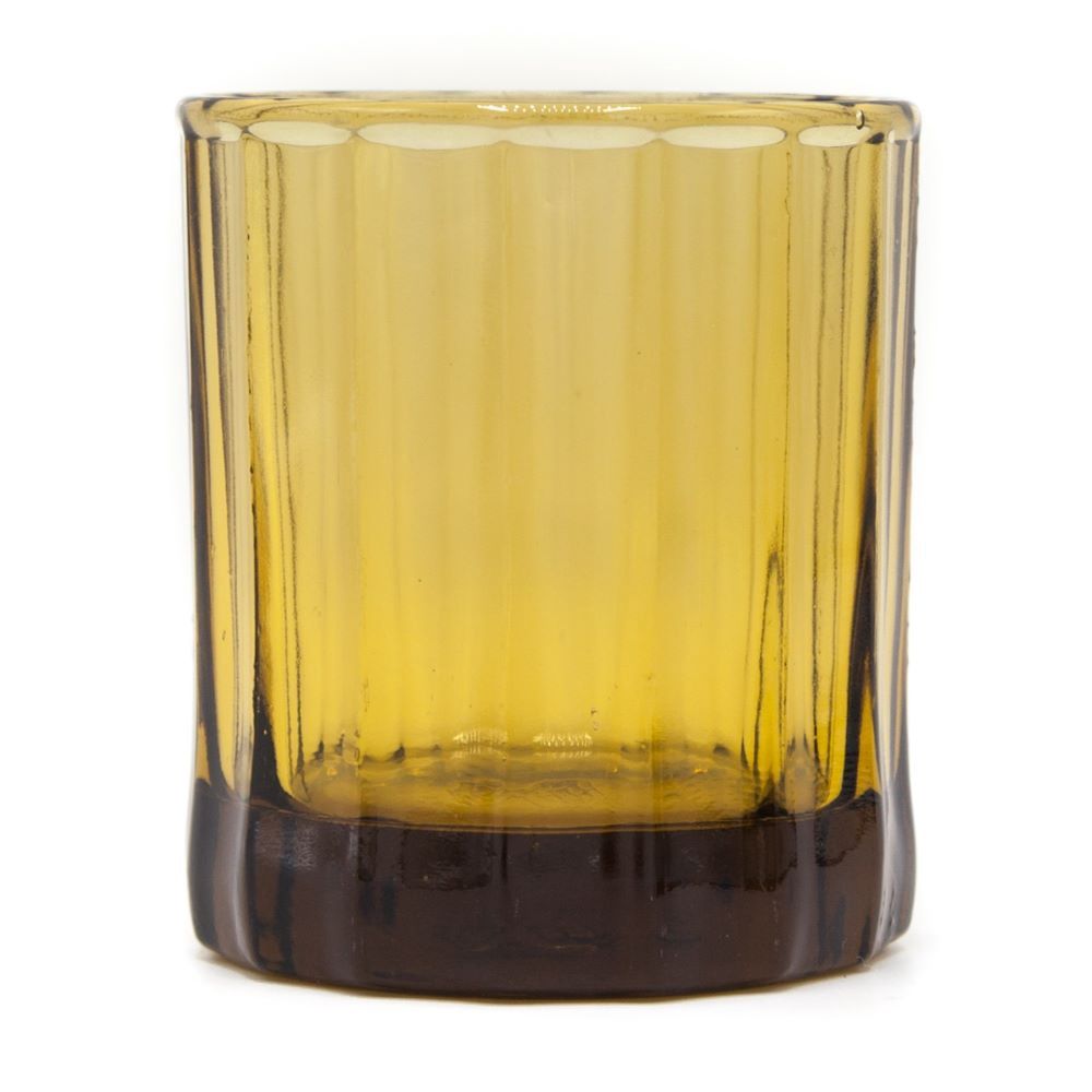 Reed Glass Tumbler, Colour: Amber