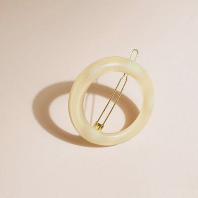 Round Ivory Barrette