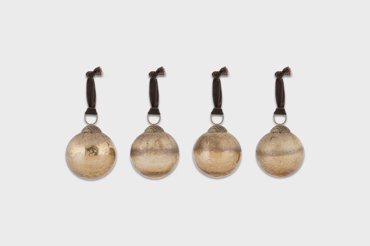 Konara Bauble, Colour: Gold Crackle