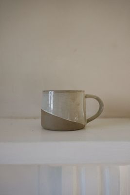 Milk White Slanted Glaze Koko Mug