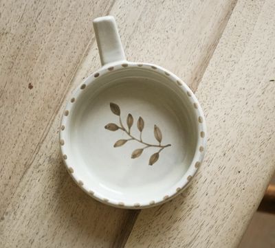 Handpainted Botanic Olive Dish