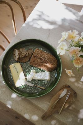 Forest Enamel Round Platter