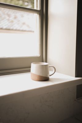 Milk White Slanted Glaze Koko Mug