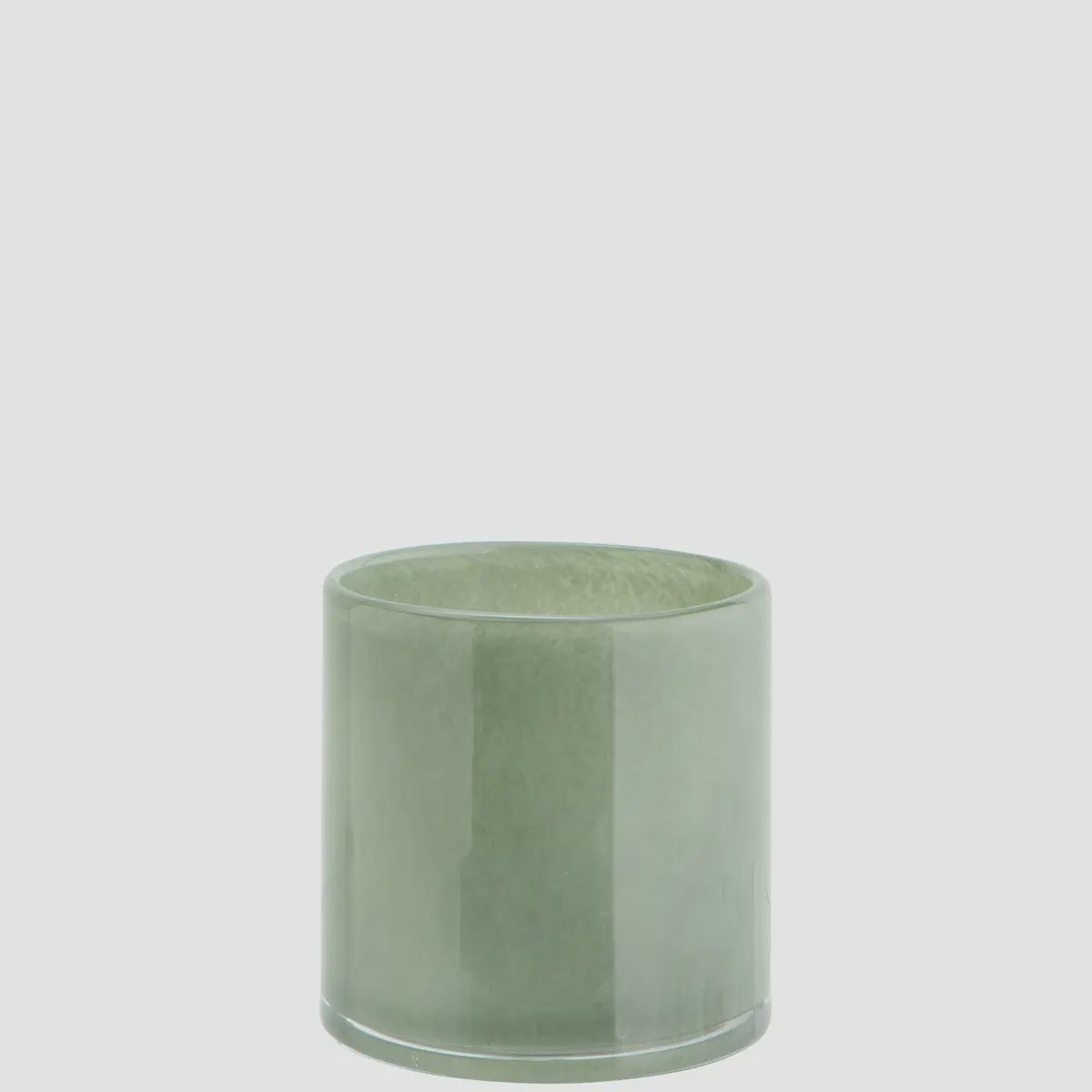 Small Green Glass Flower Pot