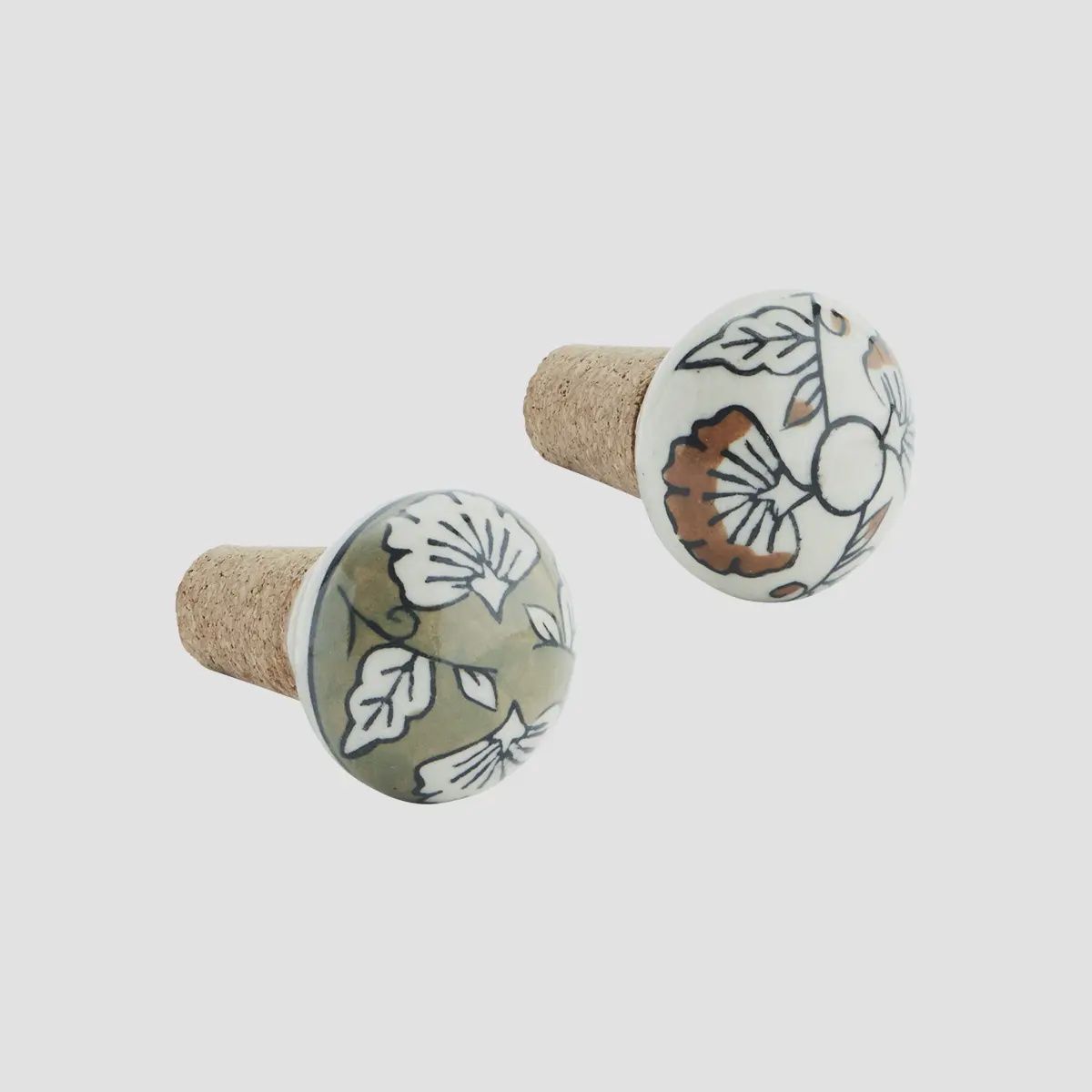 Handmade Stoneware Bottle Stopper, Design: Assorted