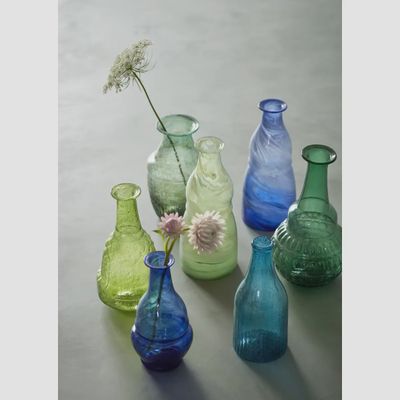 Light Teal Recycled Glass Vase