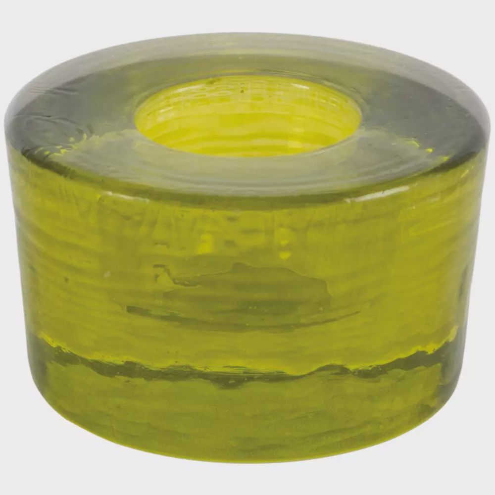 Lime Green Glass Candleholder