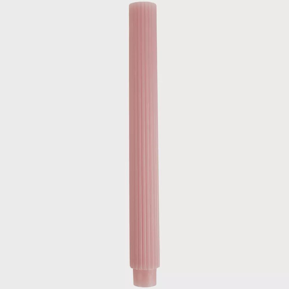 Scalloped Dinner Candle, Colour: Dusky Pink