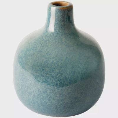 Smoke Blue Stem Vase