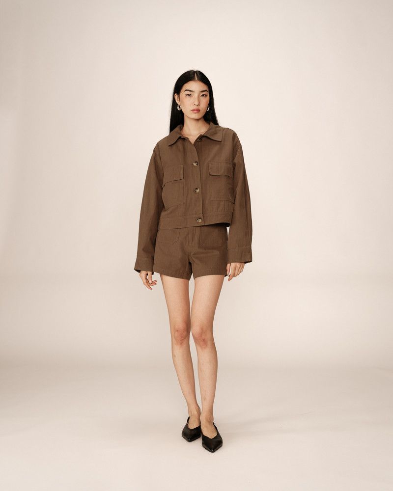 Polette Jacket, Colour: Khaki, Size: Small